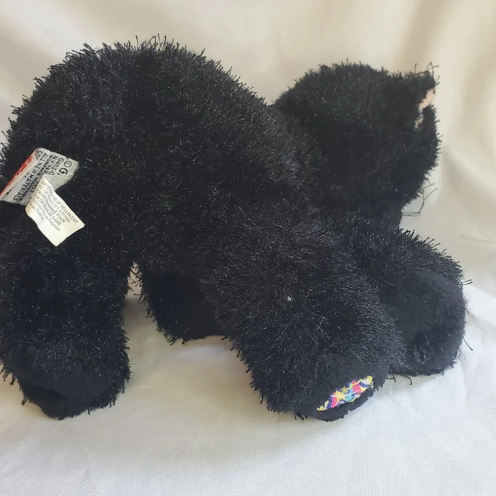 Ganz Webkinz Black Cat Kitten Plush No Code Stuffed Animal Green Eyes HM135